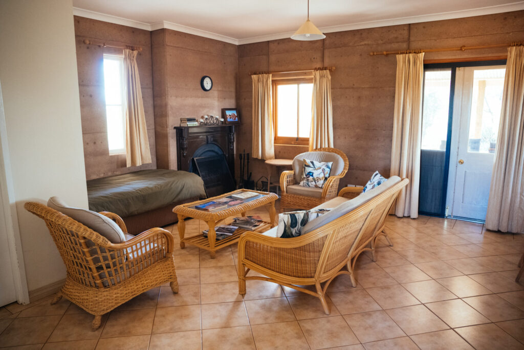 Rammed Earth Self Contained Guesthouse on Wooleen Station